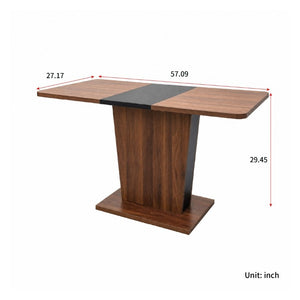 English Elm Extendable Rectangular Dining Table Modern Minimalist Pull Out Design for Small Spaces W331P473690