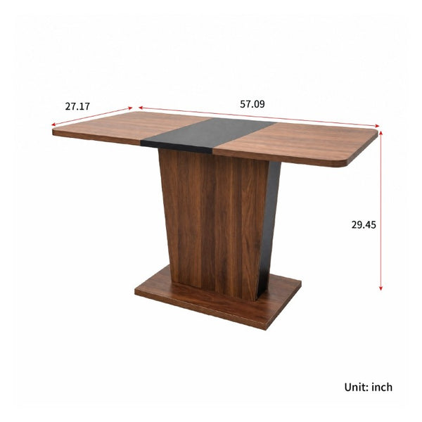 English Elm Extendable Rectangular Dining Table Modern Minimalist Pull Out Design for Small Spaces W331P473690