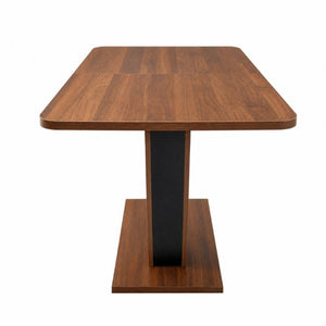 English Elm Extendable Rectangular Dining Table Modern Minimalist Pull Out Design for Small Spaces W331P473690