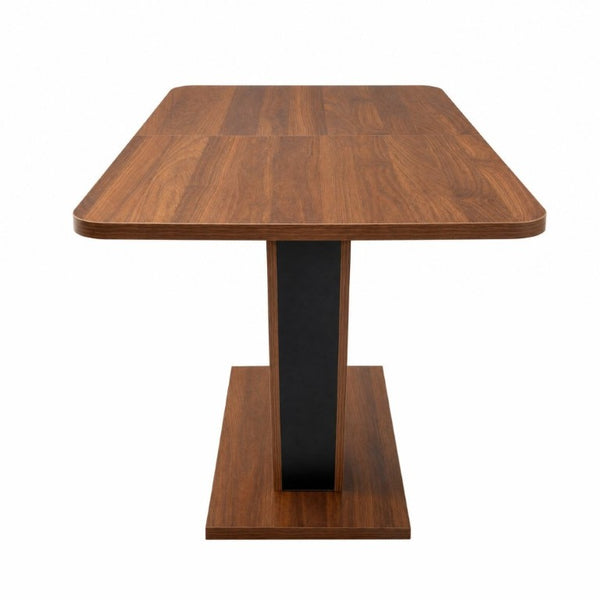 English Elm Extendable Rectangular Dining Table Modern Minimalist Pull Out Design for Small Spaces W331P473690