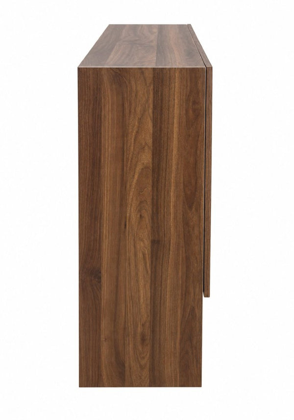 English Elm Wall-Mounted Wine Cabinet Glass Door Storage Organizer for Kitchen or Dining Bar W331P474005