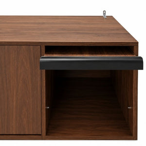 English Elm 3×3 Cubby Organizer Bookcase with Flip Doors Melamine Finish for Home Office W331P491389