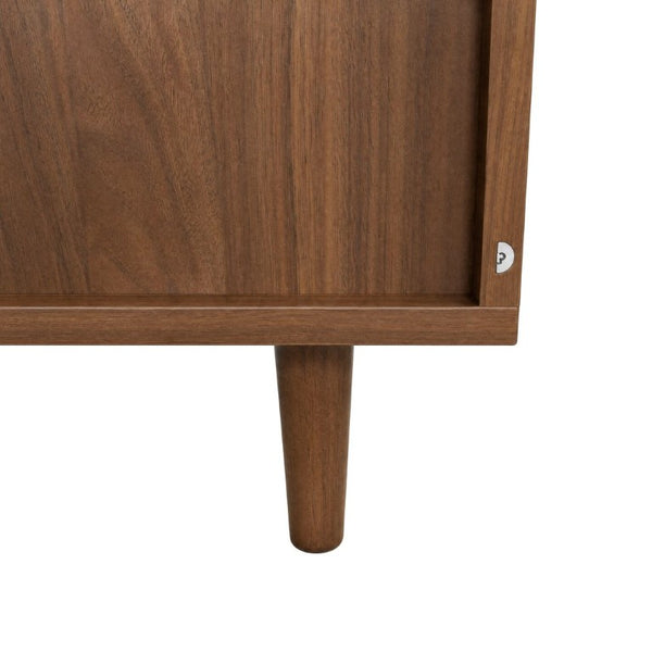 English Elm Tall Freestanding Kitchen Pantry with Glass Door Open Shelves and Microwave Storage W331P500687