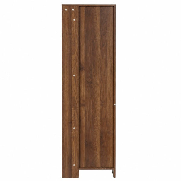 English Elm 5-Tier Slim Bookcase with Secret Drawer Melamine Shelving Unit for Office or Living Room W331P500688