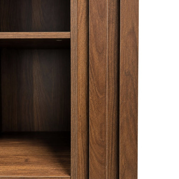 English Elm 5-Tier Slim Bookcase with Secret Drawer Melamine Shelving Unit for Office or Living Room W331P500688