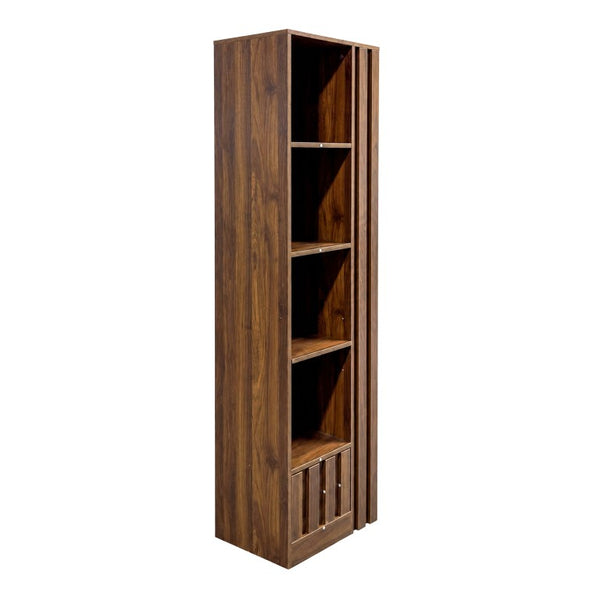 English Elm 5-Tier Slim Bookcase with Secret Drawer Melamine Shelving Unit for Office or Living Room W331P500688