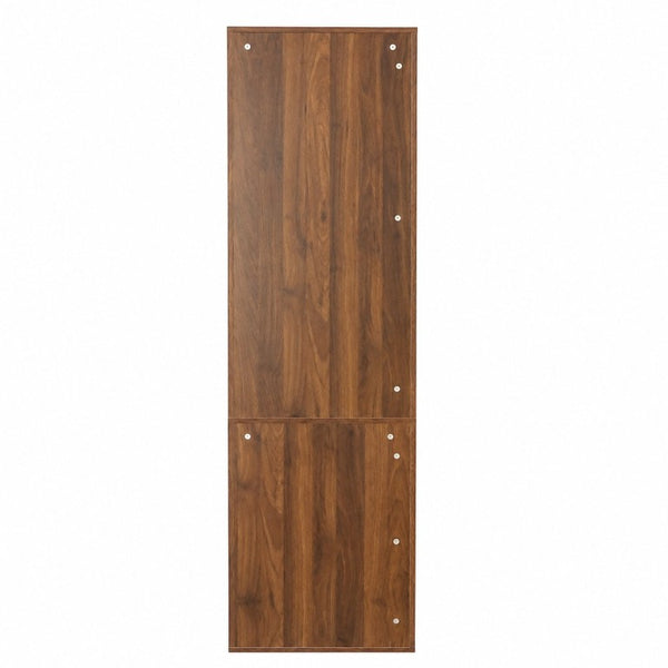 English Elm Corner Four Tier Bookcase with Cabinet Door Freestanding L Shaped Display Shelf W331P501619