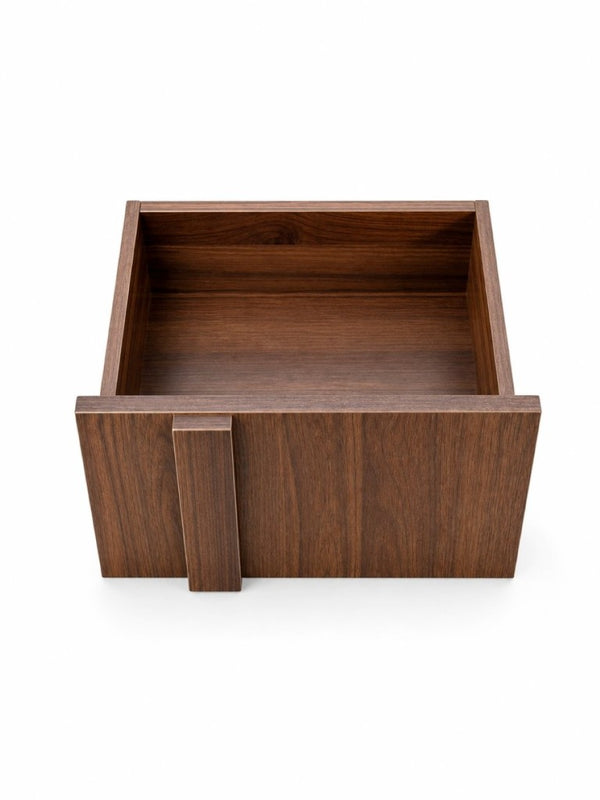English Elm Tall Asymmetrical Storage Cabinet Fluted Drawers Open Shelves Bedroom Bathroom Organizer W331P508637