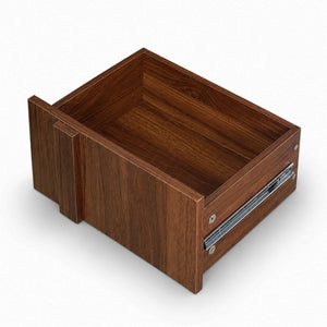 English Elm Tall Asymmetrical Storage Cabinet Fluted Drawers Open Shelves Bedroom Bathroom Organizer W331P508637