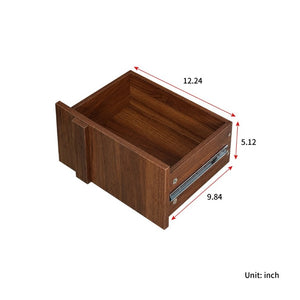 English Elm Tall Asymmetrical Storage Cabinet Fluted Drawers Open Shelves Bedroom Bathroom Organizer W331P508637
