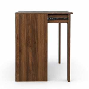 English Elm Convertible Fold Out Cabinet Desk with Pull Out Drawers and Open Shelf for Small Spaces W331P515580