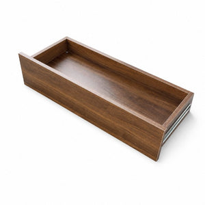 English Elm Convertible Fold Out Cabinet Desk with Pull Out Drawers and Open Shelf for Small Spaces W331P515580