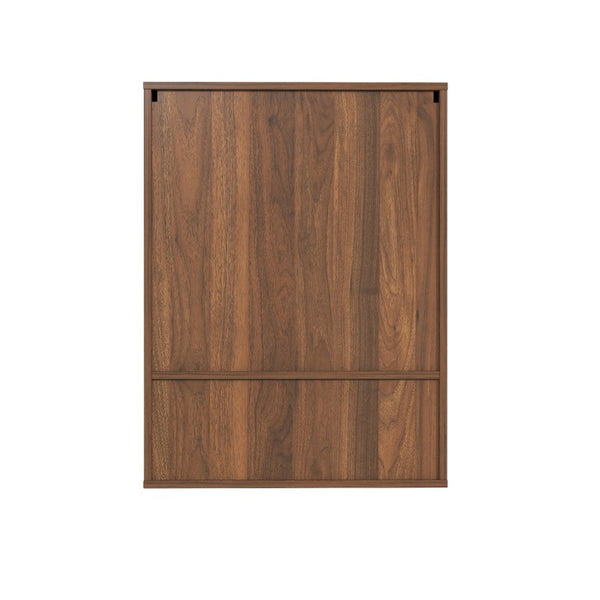 English Elm Wall-Mounted Floating Cabinet with Open Shelf Melamine Finish for Home Office W331P532639