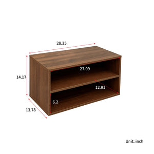 English Elm Stackable Wall Mounted Cabinet Melamine Finish Modular Storage for Home or Office W331P533250