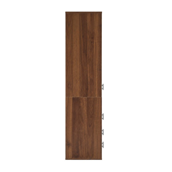 English Elm Tall Fluted Glass Door Pantry Cabinet with Drawers for Kitchen or Dining Room W331P533616
