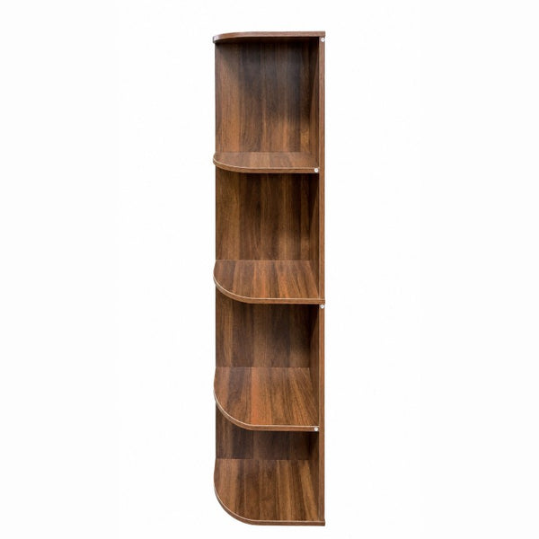 English Elm Tall Fluted Glass Display Cabinet with Open Shelving for Living Room or Home Office W331P533618