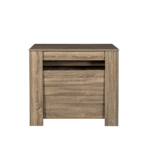 English Elm Multifunctional Extendable Console Dining Table Minimalist MDF Build for Modern Homes W331S00221