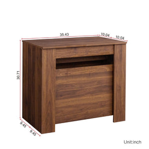 English Elm Multifunctional Extendable Dining Console Table Engineered Wood Entryway to Gathering W331S00222