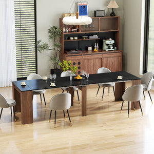 English Elm Multifunctional Extending Console Dining Table Seats Guests in Any Living Space W331S00226
