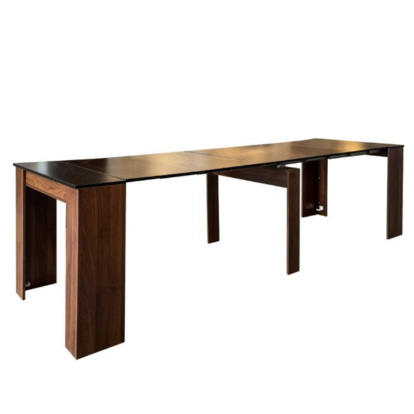 English Elm Multifunctional Extending Console Dining Table Seats Guests in Any Living Space W331S00226