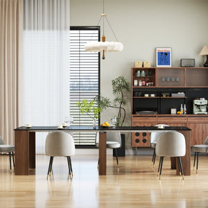 English Elm Multifunctional Extending Console Dining Table Seats Guests in Any Living Space W331S00226