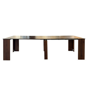 English Elm Multifunctional Extending Console Dining Table Seats Guests in Any Living Space W331S00226