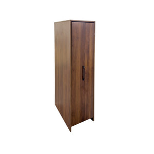 English Elm 6 Tier Freestanding Shoe Cabinet with Sliding Panel Door Rolling Casters Entryway W331S00227