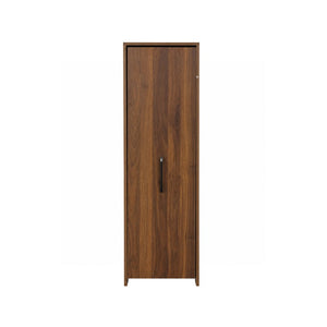 English Elm 6 Tier Freestanding Shoe Cabinet with Sliding Panel Door Rolling Casters Entryway W331S00227
