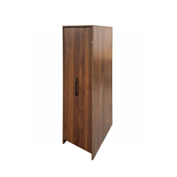 English Elm 6 Tier Freestanding Shoe Cabinet with Sliding Panel Door Rolling Casters Entryway W331S00227