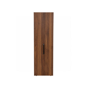 English Elm 6 Tier Freestanding Shoe Cabinet with Sliding Panel Door Rolling Casters Entryway W331S00227