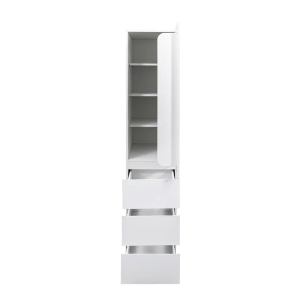 English Elm Kitchen Pantry Cabinet Tall Freestanding Storage with Drawers Shelves and Doors W331S00228