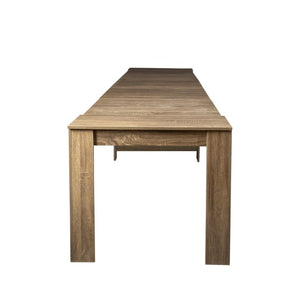 English Elm Dining Table Extendable Console Expands to 118 Inches for Elegant Entertaining Barnwood W331S00238