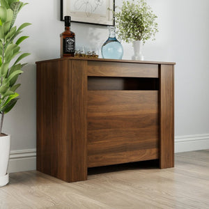 English Elm Dining Table Extendable Console Expands to 118 Inches for Elegant Entertaining Walnut W331S00239