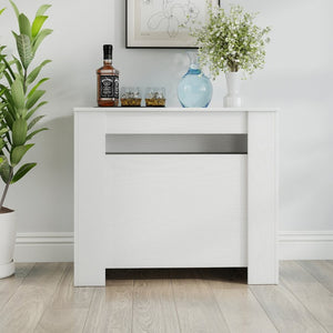 English Elm Dining Table Extendable Console Expands to 118 Inches for Elegant Entertaining White W331S00240