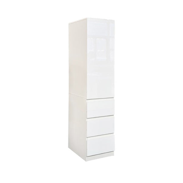 English Elm Kitchen Pantry Cabinet Tall Freestanding Organizer with Drawers and Door Shelves W331S00243