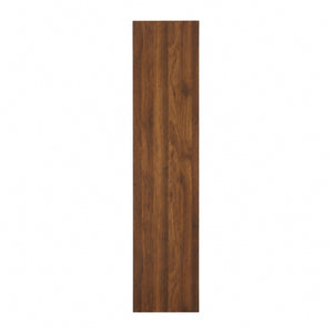 English Elm Freestanding Tall Fluted Door Cabinet with Drawers and Open Shelves for Slim Spaces W331S00249