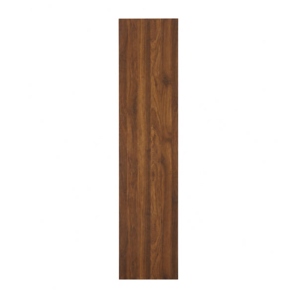 English Elm Freestanding Tall Fluted Door Cabinet with Drawers and Open Shelves for Slim Spaces W331S00249