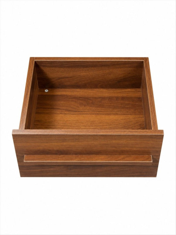 English Elm Modern Walnut Wine Cabinet Buffet with 12 Bottle Rack Drawers and Bar Storage W331S00254