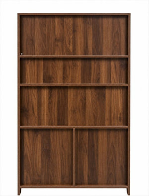 English Elm Modern Walnut Wine Cabinet Buffet with 12 Bottle Rack Drawers and Bar Storage W331S00254