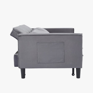 English Elm Modern Velvet Convertible Loveseat Sleeper with Side Pockets for Studio Living W3371P500949