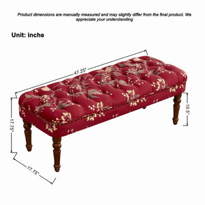 English Elm Sofa Chair Tufted Floral Accent Seat with Turned Wood Legs Victorian Bedroom W3373S00110