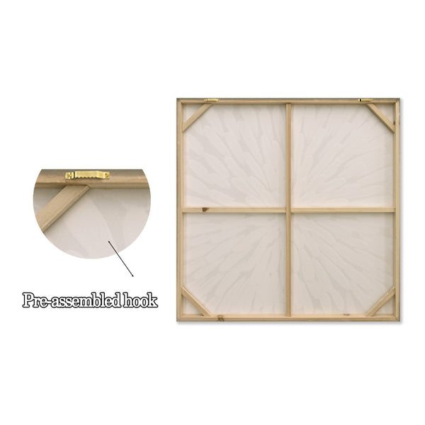 English Elm 32x32 Impasto Floral Hand-painted Canvas Set of 2 Neutral Botanical Art for Home W3374P517946