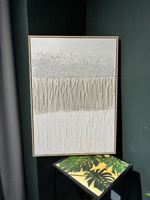 English Elm 20X28 Two Panel Sculptural Abstract Canvas Set with Stone Accents for Modern Walls W3374P517947