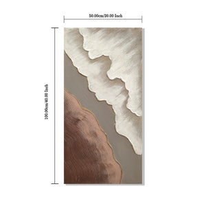English Elm 20X40 Impasto Abstract Canvas Set of 2 Textured Gold Neutral Wall Art for Living Room W3374P517949