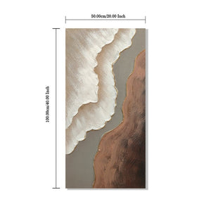 English Elm 20X40 Impasto Abstract Canvas Set of 2 Textured Gold Neutral Wall Art for Living Room W3374P517949