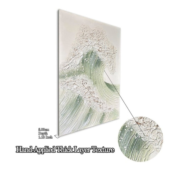 English Elm 24X36 Impasto Ocean Canvas Wall Art Set of 2 Coastal Panels with Gold Fleck Accents W3374P517951