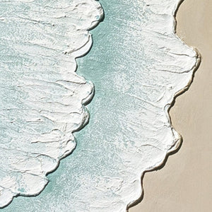 English Elm 24X32 Sculpted Plaster Ocean Wave Canvas Art Set of 2 Coastal Living Room Decor W3374P517952