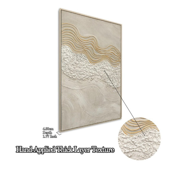 English Elm 24X36 Plaster Relief Diptych Canvas Set with Gold Accents for Modern Living Spaces W3374P517953