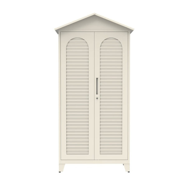 English Elm Spire79.1 Tall Steel Garage Storage Cabinet with Pegboard Shelves and Dual Hanging Rods W3387S00001