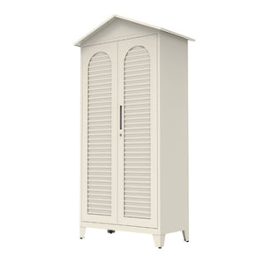 English Elm Spire79.1 Tall Steel Garage Storage Cabinet with Pegboard Shelves and Dual Hanging Rods W3387S00001